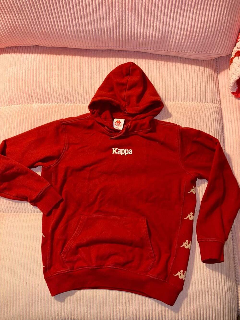 Kappa Red Logo Hoodie Large